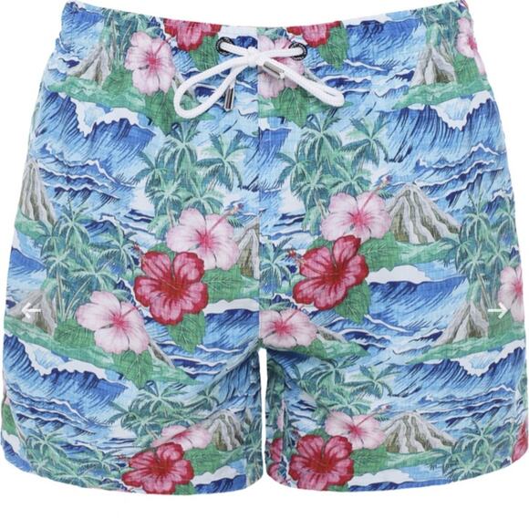 Frank’s tropical print swim trunks Large NEW - Picture 3 of 14